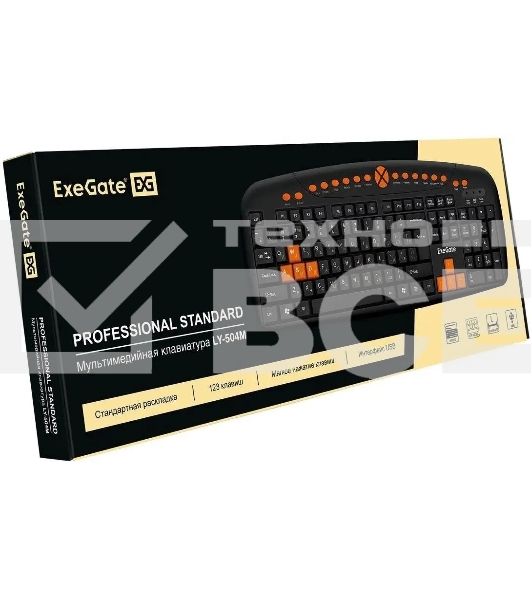 Клавиатура ExeGate LY-504M (EX280435RUS) проводная, USB, черный