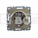 Розетка 1-местная IEK BRITE РС11-1-0-БрШ (BR-R11-16-K37) с заземлением, без защитных шторок, 16А, шампань, фото4