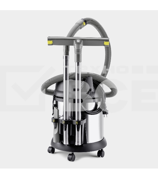 Строительный пылесос Karcher NT 27/1 Me Adv серебряный, 1380 Вт, уборка сухая/сбор воды, пылесборник мешок/контейнер, 27 л