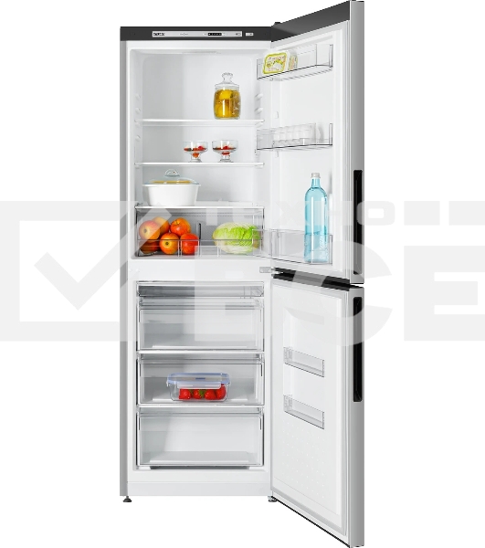 Холодильник Atlant 4612-181 серебристый двухкамерный 182/119л морозилка снизу