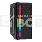 Компьютерный корпус Minitower ExeGate mEVO-7805-XP500 (mATX, БП XP500 с вент. 12см, 2*USB+1*USB 3.0, аудио, черный, с 2*RGb подсветкой), фото 1