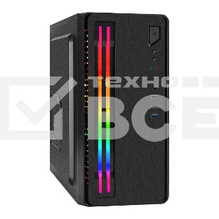 Компьютерный корпус Minitower ExeGate mEVO-7805-XP500 (mATX, БП XP500 с вент. 12см, 2*USB+1*USB 3.0, аудио, черный, с 2*RGb подсветкой)