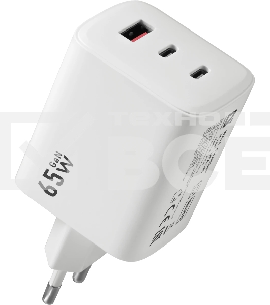 Сетевое зарядное устройство Defender UPA-105 65W, USB A+C+С, белый