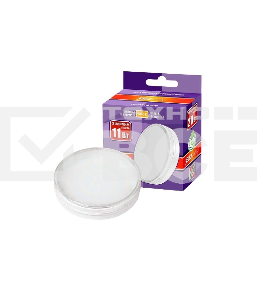 Лампа светодиодная JazzWay PLED-GX70 11Вт таблетка 3000К теплый белый GX70 950лм 230В