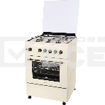 Плита газовая Nordfrost GG 6061 Y бежевый, конфорок 4 шт, духовка 63 л, 60 см x 89 см x 60 см, фото3