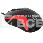 Мышь проводная Oklick 115S черный/красный, 1200 dpi, USB, кнопки - 3, фото3