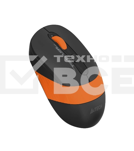 Мышь беспроводная A4Tech Fstyler FG10 черный/оранжевый, 2000 dpi, радиоканал, USB, кнопки - 4