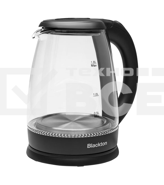 Чайник электрический Blackton Bt KT1800G Black. Мощность: 1500 Вт, Максимальный объем: 1.8 л