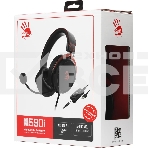 Наушники с микрофоном A4Tech Bloody M590i красный/черный 1м мониторные USB оголовье, фото3