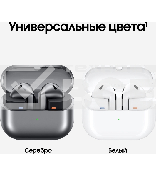 Гарнитура вкладыши Samsung Galaxy Buds 3 серебристый беспроводные bluetooth в ушной раковине