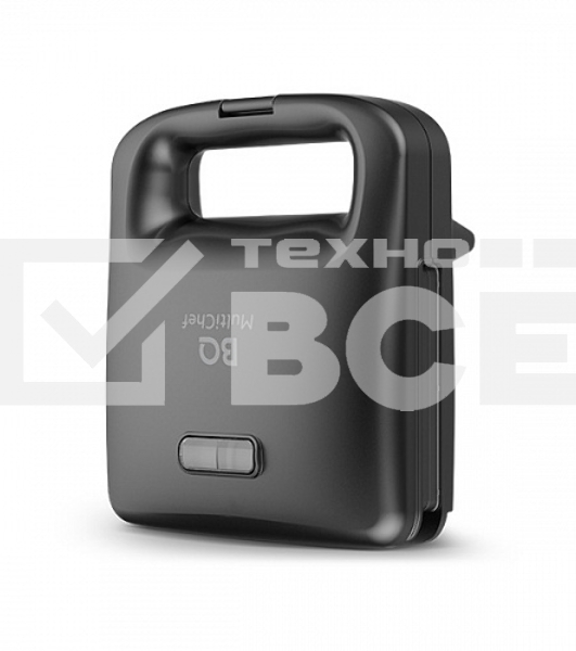 Прибор для выпечки BQ ST2000 Black 3 in 1. MultiChef, мощность: 800 Вт, многофункциональный прибор 3 в 1, 3 пары панелей в комплекте: гриль, венские вафли, сэндвич, антипригарное покрытие панелей Non-Stick PRO , равномерный нагрев, вертикальное хранение, 
