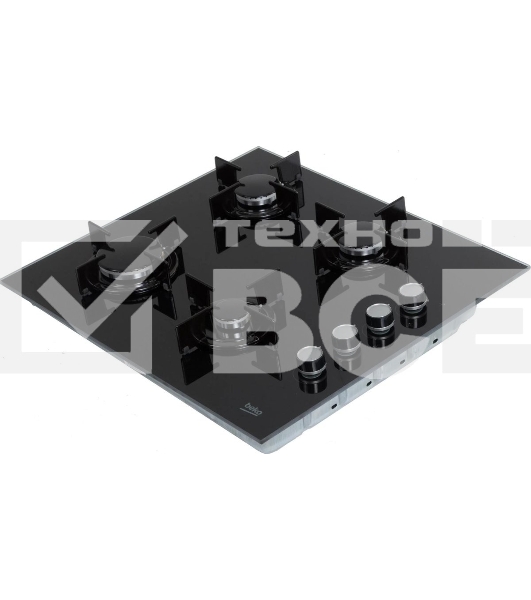 Встраиваемая газовая варочная поверхность Beko HILG 64120 S, Черный