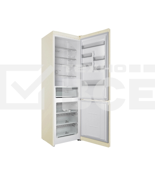 Холодильник Hotpoint HT 6200 AB бежевый двухкамерный 240/83л морозилка снизу, No Frost