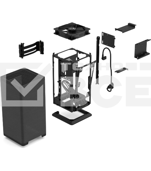 Компьютерный корпус без блока питания Fractal Design Mood, Mini-Tower, 1x180мм, 2xUSB-A 3.0 + 1xUSB 3.2 Type-C, SFX PSU Support, mITX черный