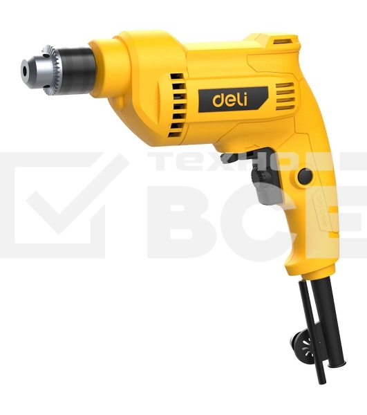 Дрель сетевая Deli DL-DZ10-E3 (500Вт, 0-3300об/мин, ключевой патрон 10мм, картон)