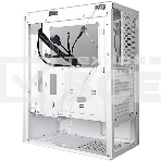 Компьютерный корпус Ginzzu CL310 ATX FAN 3*12LD4 FRGb передняя панель Стекло белый, фото3