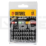 Набор бит Denzel двухстор., PH2-PZ2х45 мм, сталь S2, 10 шт., фото2