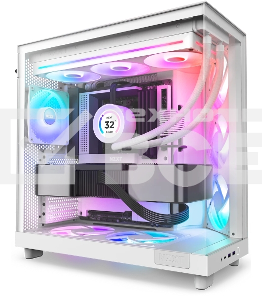 Вентилятор для корпуса Case Cooler NZXT F360 RGb Core (120x120x25мм, 4-pin PWM, RGb, 75.12CFM, 30dBA, 2400RPM, белый, Single-Frame RGb Fan Unit)