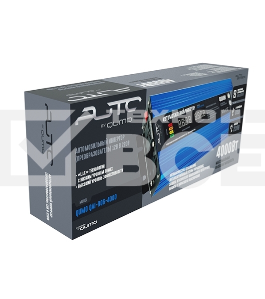 Автомобильный инвертор (преобразователь) 12В в 220В, Модель QUMO QAI-906-4000 (AVCN-Q4000)