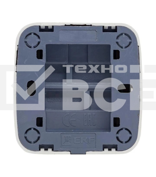 Выключатель 1-клавишный EKF Basic Минск ОП 10А с индикатором белый