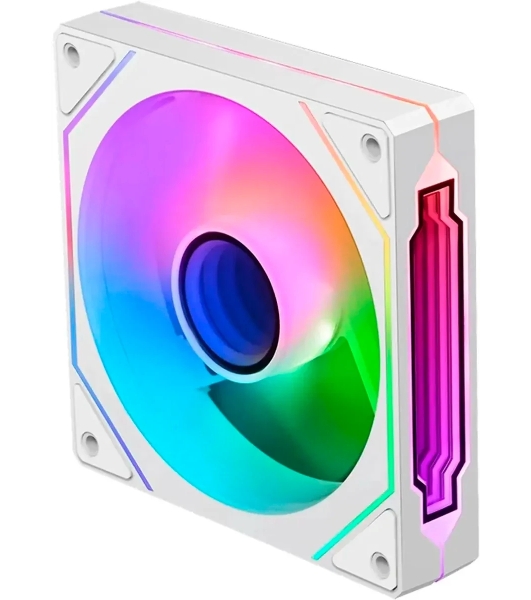 Вентилятор для корпуса Bloody CF-12 LCD ARGb 120х120x25 белый 4-pin 32дБ (упак.:1шт) (CF-12-ARGb120-WH) Ret