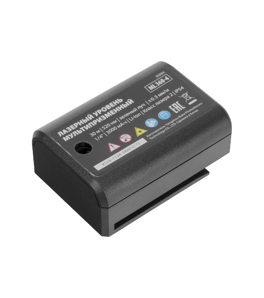 Лазерный уровень м-призм. MTX ML 360-4 Basic SET, 30 м, зеленый луч, акк. Li 3000 мА·ч, сумка