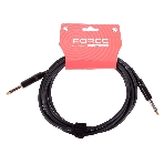 Кабель гитарный FORCE FGC-05/31/4' TS Jack - 1/4' TS Jack, высококачественный, малошумящий с проводниками из безкислородной меди OFC, диаметр 6 мм, металлические разъемы, длина 3 м, фото 1