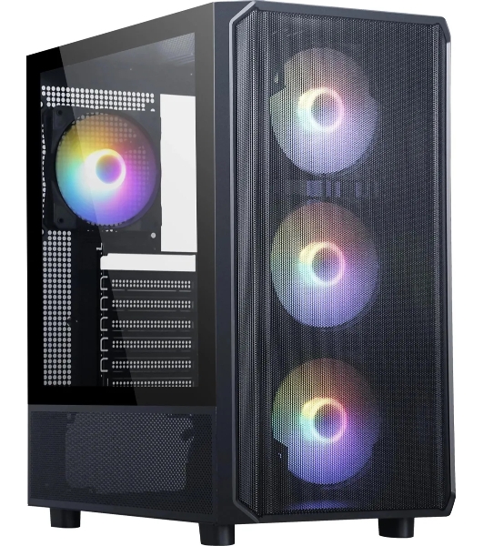 Компьютерный корпус Accord 3602 черный без БП ATX 2xUSB3.0 1xUSB3.1 audio bott PSU