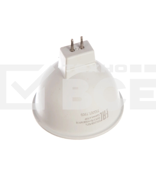 Лампа светодиодная Ресанта LL-R-MR16-7W-230-4K-GU5.3 рефлекторная, 7 Вт, нейтральная, GU5.3