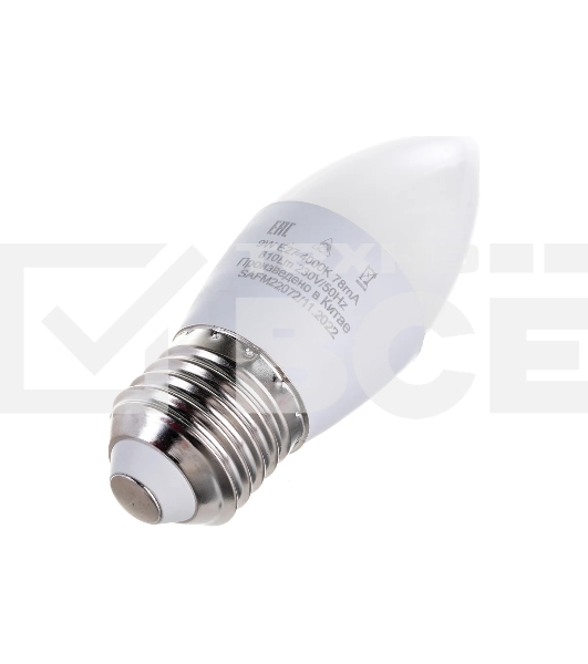 Лампа светодиодная SAFFIT SBC3709 (55129) 9 вт Е27 белый матовая свеча