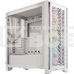 Компьютерный корпус без блока питания Corsair iCUE 4000D RGb Airflow, Midi-Tower, TG, 3x120мм RGb, 1xUSB-A 3.2, 1xUSB 3.2 Type-C, E-ATX, ATX, mATX, mITX белый, фото5