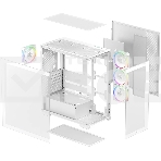 Компьютерный корпус Deepcool CG580 4F V2 WH без БП, боковое окно (панорама), 4x120мм ARGb PWM вентилятора, белый, ATX (R-CG580-WHADA4-G-2), фото2