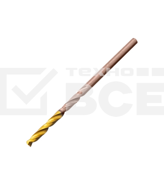 Набор сверл по металлу Denzel 1-13 мм, Р6М5К8-TiN, Golden Tip, 25 шт 723010