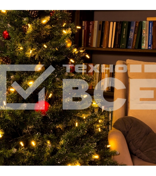 Гирлянда светод. Funray Лучики, SE-BEAM-110Y, 10М, 100LED, желтый, темно-зел. шн. 0,7м, контр.