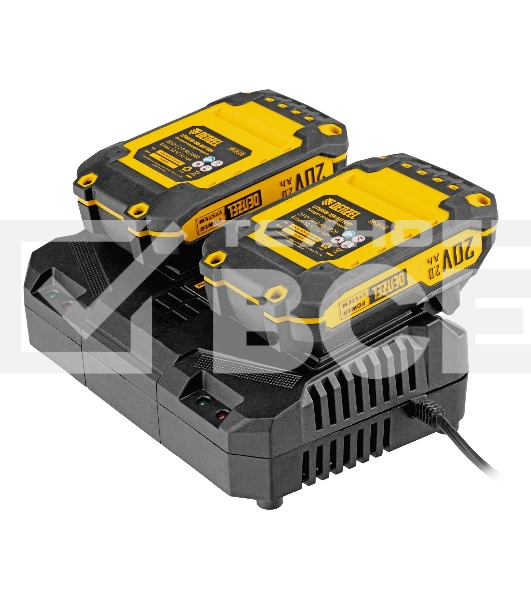 Устройство зарядное для аккумуляторов двухпортовое Denzel BCH-20-4.0x2, Li-Ion, 20 В, 4.0 А