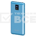 Портативный аккумулятор Maxvi PB10-11 10000 мАч blue 3A, встроенные кабели USB A/Type-C/Lightning, фото 1