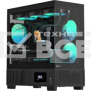 Компьютерный корпус AeroCool / Formula V Line Crystal E1M Black, MATX, USB3.0*2, Switch Display Panel