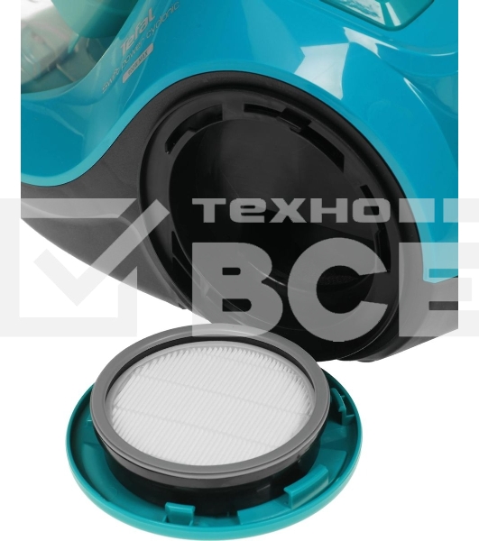 Пылесос Tefal TW2922EA бирюзовый/черный, 750/2100Вт, уборка сухая, пылесборник контейнер 1.5л
