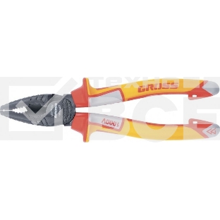 Плоскогубцы Gross 16989 комбинированные, диэлектрические, трехкомпонентные рукоятки, до 1000в, 180 мм