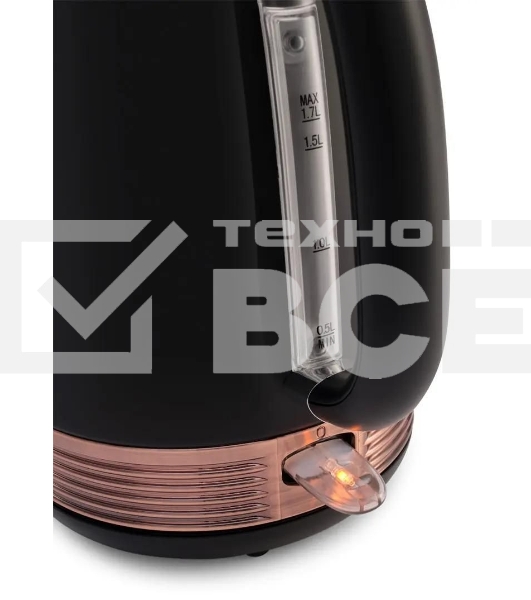 Чайник электрический Hyundai HYK-S4501 1.7л. 2200Вт черный/бронзовый (корпус: нержавеющая сталь/пластик)