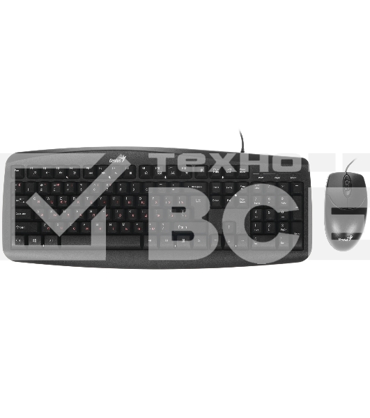 Комплект клавиатура+мышь Genius Smart KM-200 проводной, USB, 1000 DPI, чёрный