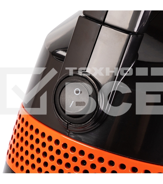Пылесос вертикальный Endever SkyClean VC-294 черный/оранжевый, питание от сети, 120 Вт, уборка сухая, пылесборник 1.5 л
