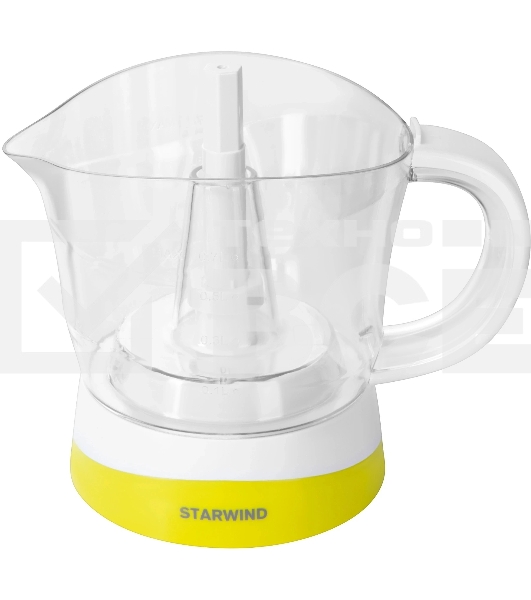 Соковыжималка Starwind SJ 1121 белый/жёлтый, цитрусовая, 30 Вт, 700 мл, механическое