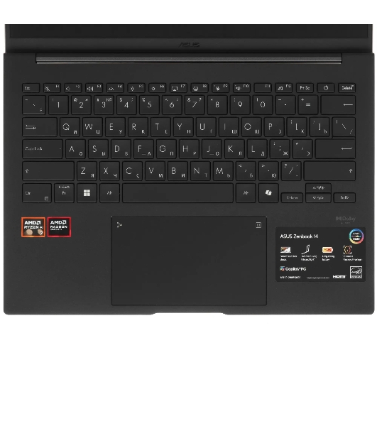 Ноутбук ASUS Zenbook 14 UM3406GA-QD149/14'/OLED/AMD Ryzen AI 7 445/32Gb/1Tb SSD/AMD Radeon Graphics/NoOS/черный/1.2kg