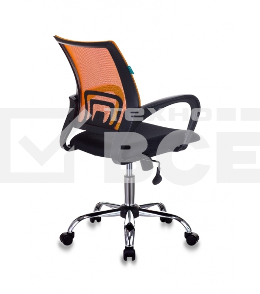 Кресло офисное Бюрократ CH-695N/SL/OR/BLACK спинка сетка, оранжевый TW-38-3, сиденье черный TW-11, крестовина хром