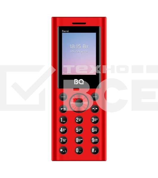 Мобильный телефон BQ 1858 Barrel красный/черный SC6531E