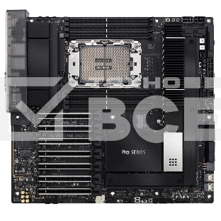 Материнская плата ASUS Pro WS W790E-SAGE SE, LGA4677, Intel W790, 8xDDR5 (ECC), 3xM.2, 2xSlimSAS, 8xSATA, 7xPCIe 5.0, 2x10Gb LAN, 1xUSB 3.2 Gen 2x2 (Type-C), 5xUSB 3.2 Gen 2 (Type-A + Type-C), 2xUSB 2.0, 5x3.5 мм, 7.1, EATX