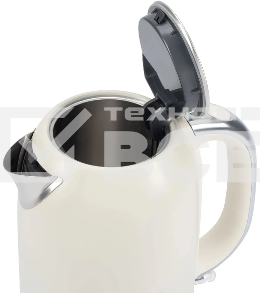 Чайник электрический Hyundai HYK-S9900 1.7л. 2200Вт молочный/серебристый корпус: металл