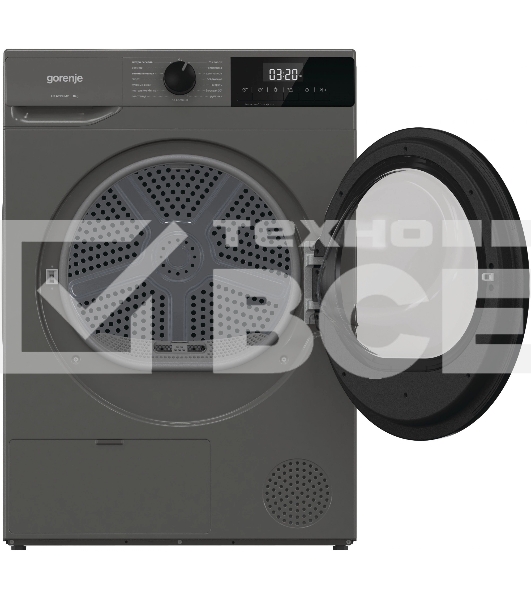 Сушильная машина Gorenje D2HNE82/C серый, 8 кг, сушка - тепловой насос, программ - 15, 59.5 x 84.5 x 58 см