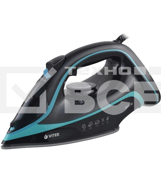 Утюг Vitek VT-8334 черный/бирюзовый